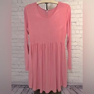 Women’s Medium Long Sleeve Dress w/ Pockets. Lightweight, Super Soft & Comfy.